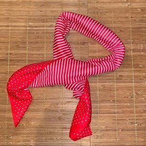 Vtg Horne’s Red/White Head Scarf